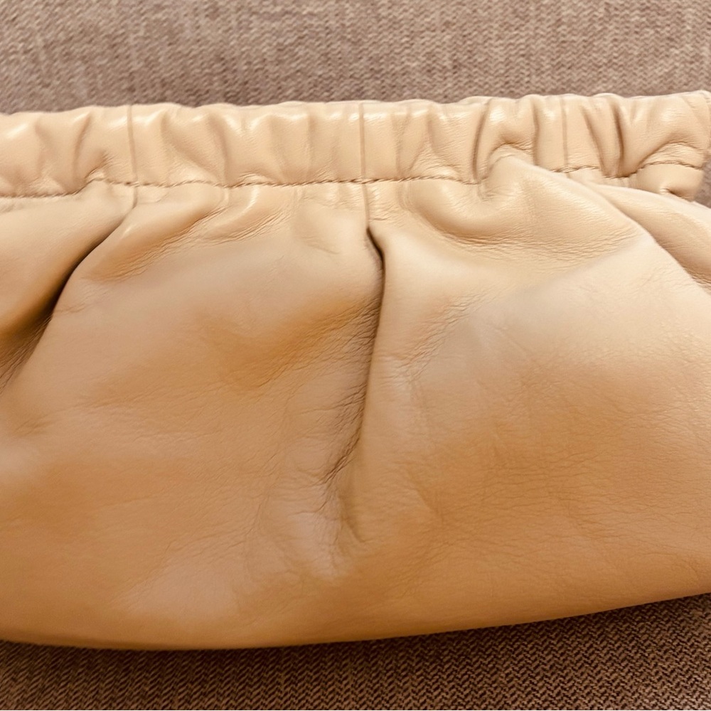 Theory Beige Leather Clutch